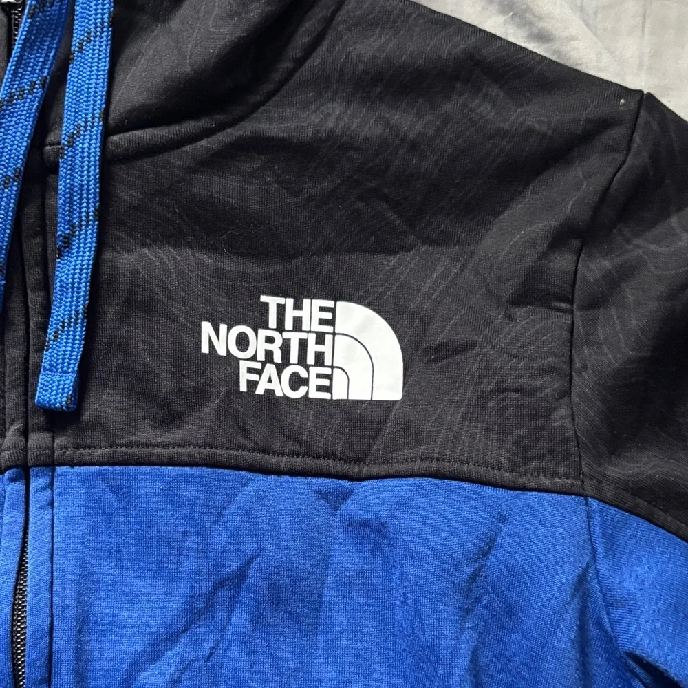 The North Face Black and Blue Zip-Up Hoodie - Picture 3 of 5